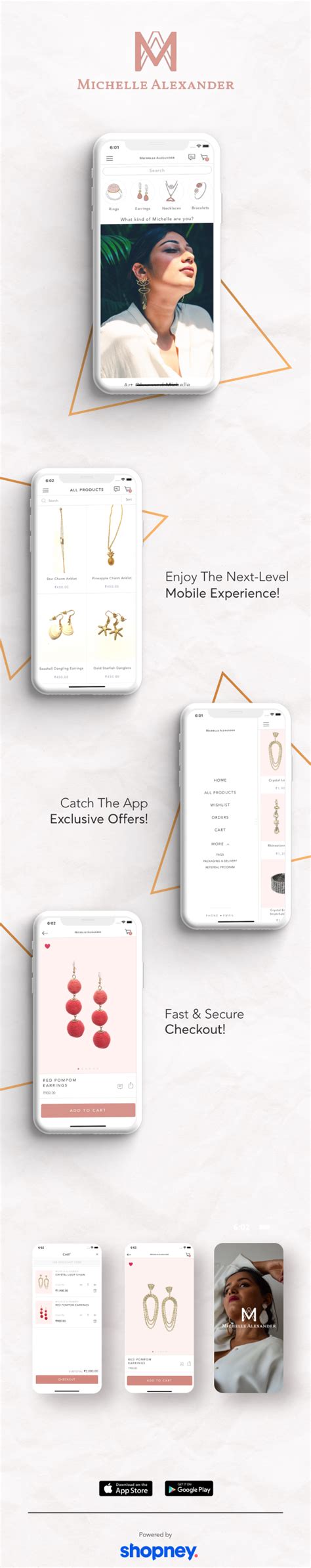 Michelle Alexander Mobile App For Shopify Store Built With Shopney