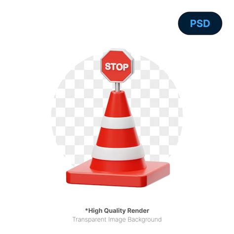 Premium Psd Traffic Cone D Icon Premium Psd