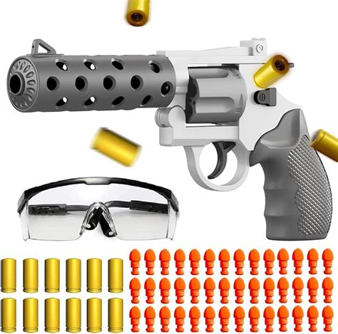 Moonmen Revolver Soft Toy Gun With Automatic Reloading Rebound Shell