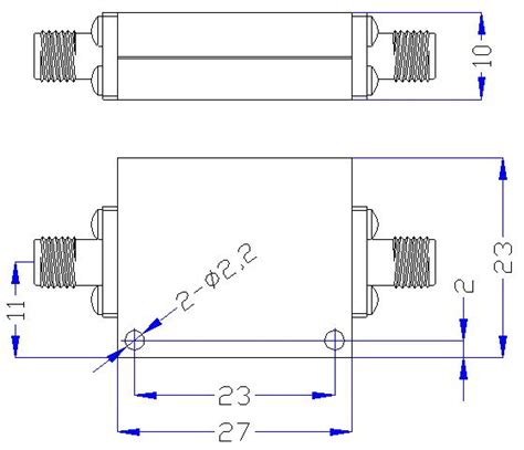 Rf High Pass Passive Filter 90ghz To 18ghz Cavity High Pass Filter Rejection ≥ 40db Dc～840ghz