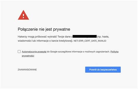 B D Po Czenie Nie Jest Prywatne Bezpieczne Naprawa