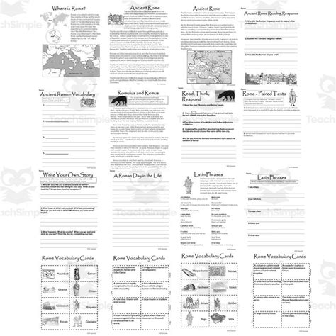 Ancient Rome Activity Packet By Teach Simple