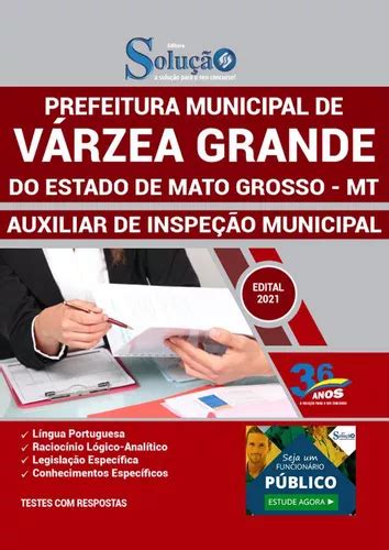 Apostila Várzea Grande Mt Auxiliar De Inspeção Municipal MercadoLivre