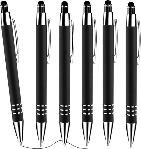 Cobee Stylus Tip Ballpoint Pens 6 Pieces 1 0mm Retractable Ball Point