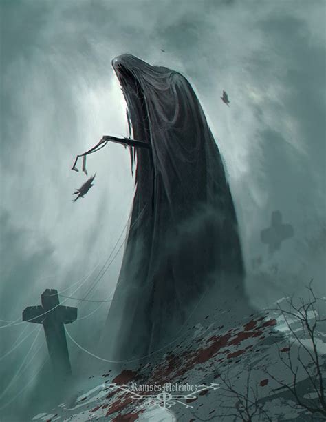 Cemetery Ghost Fantasy Horror Concept By Ramses Melendez Dark Fantasy