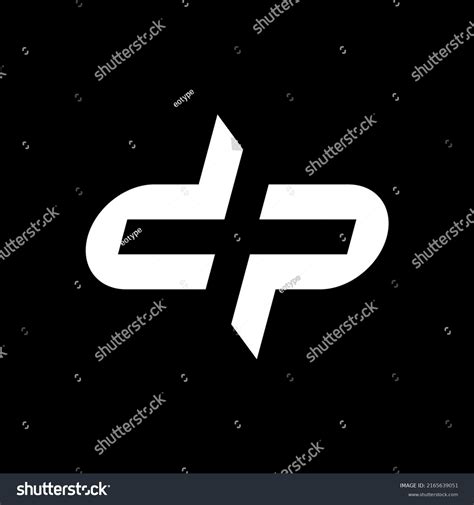 Geometric Letter D P Logo Design Stock Vector Royalty Free