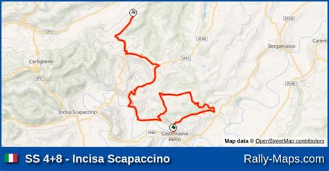 Ss Incisa Scapaccino Stage Map Rally Del Tartufo Rally