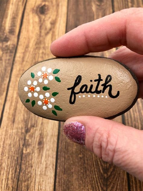 Faith Hope Love Stones Christian Rocks Painted Stones Etsy In 2021