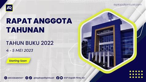 Rapat Anggota Tahunan RAT KSP Kopdit Pintu Air Tahun Buku 2022