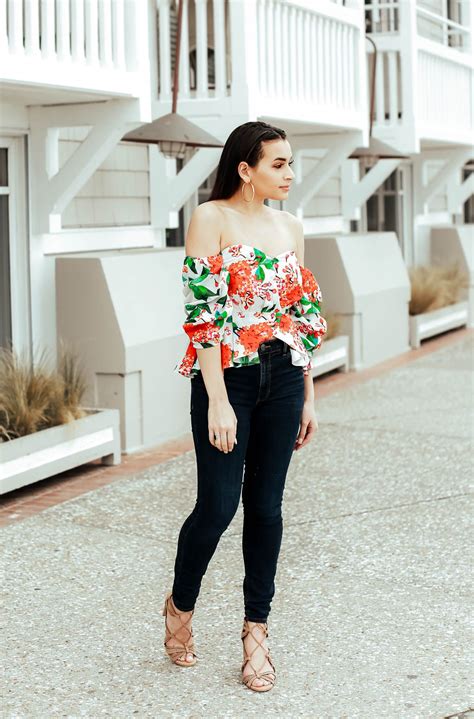 Floral Off The Shoulder Top