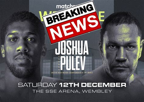 Anthony Joshua Vs Kubrat Pulev Officieel Voor 12 December