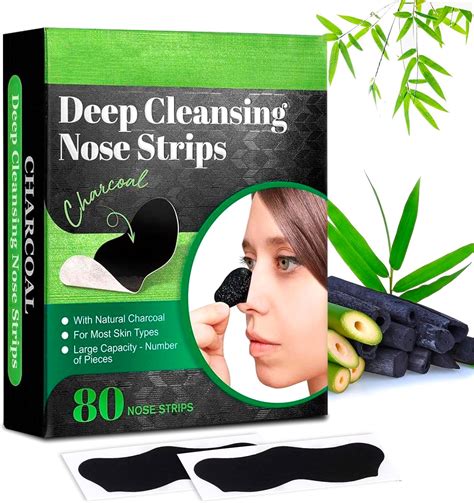 Awavm Blackhead Remover Strips Nose Strips 80 Pcs Pore Strips For