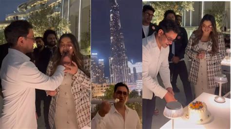 Nirahua Celebrates His Birthday In Front Of Burj Khalifa With Amrapali Dubey आम्रपाली दुबे संग