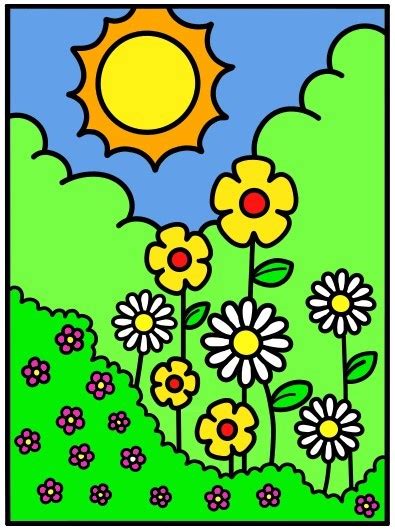Desenhar Um Jardim - 5. Instruções para desenhar um jardim com arco-íris
