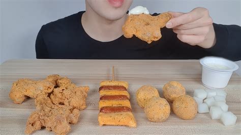 Asmr 뿌링클치킨🍗 뿌링소떡 뿌링치즈볼 리얼사운드 먹방 Sweet Chicken Mukbang Real Eating Sound