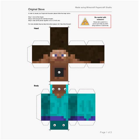 Minecraft Papercraft Steve