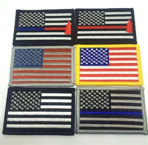 2020 8*5CM Embroidered American Flag Patches Army Badge US Flag Patch 3D Tactical Military USA ...