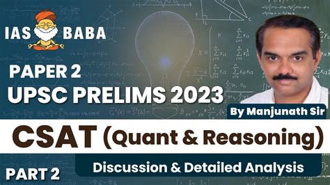 Detailed Analysis Of Upsc Prelims Csat Part Quant