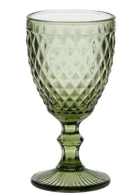 Taça Bico de Abacaxi Ideal para Água e Vinho Verde Musgo