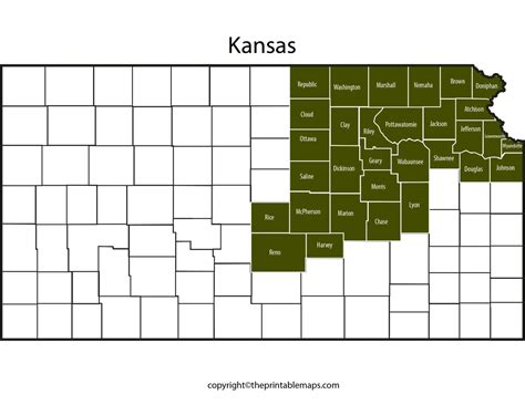 Kansas County Map Map Of Kansas Counties With Cities