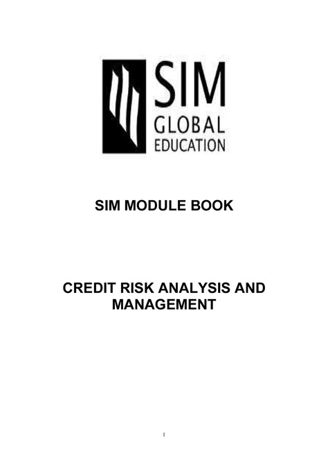sim module book   sim module book credit risk analysis