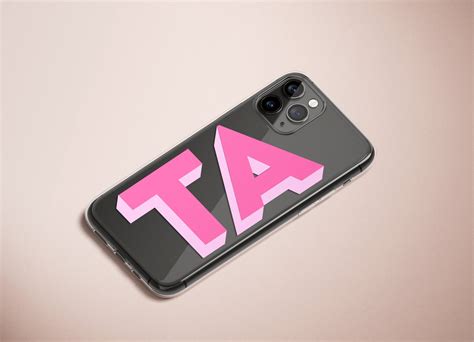 Large Monogram Phone Case, Custom Initial iPhone Case, Personalised ...