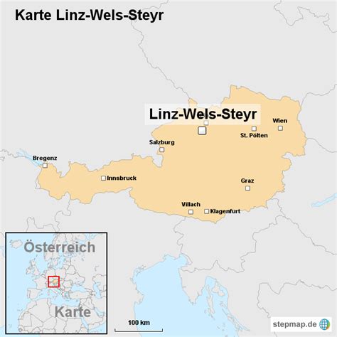 Stepmap Karte Linz Wels Steyr Landkarte F R Sterreich