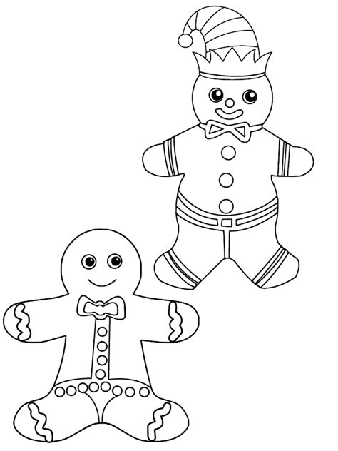 Line Art Gingerbread Man Coloring Page Free Printable Coloring Pages