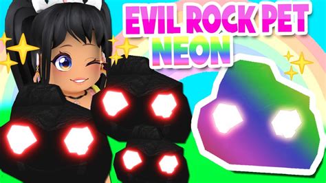 Making EVIL ROCK PET NEON In ADOPT ME UPDATE Roblox SCARCROW YouTube