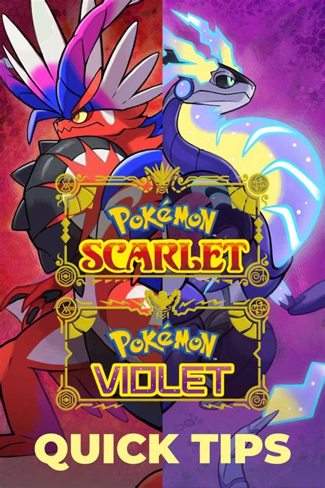 Pokemon Scarlet & Violet Quick Tips | Pokemon, Pokemon starters, Pokemon pictures