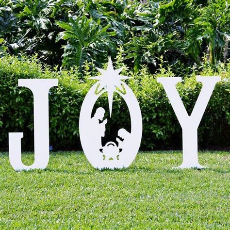 Our Joy Nativity Yard Sign Is Also Available In A Classic White