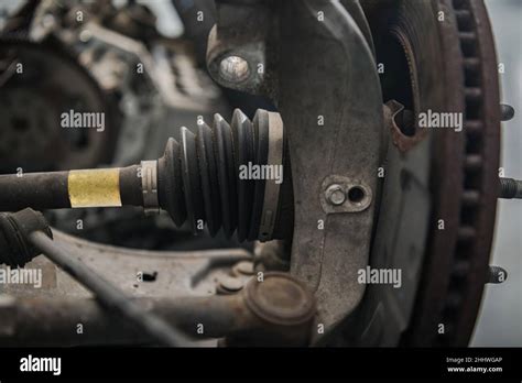 Automotive Industry Modern Car Outer Cv Joint Replacement Close Up