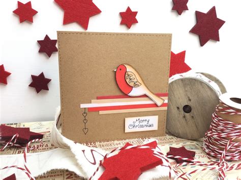 Craft Kit For Adults Robin Card Kit Kraft Card Kit DIY Christmas Kit