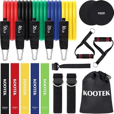 Kootek Pack Resistance Bands Set Workout Bands Stackable