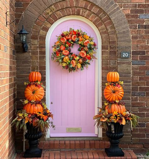 🔥last Day 49 Off🔥fall Peony And Pumpkin Wreath Year Round Wreath Pumpkin Wreath Wreaths