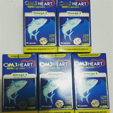 Jual Om3heart Omeheart Omega 3 Natural Fish Oil Mini Capsules