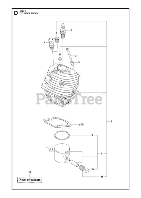 Husqvarna Xp Xpg Husqvarna Chainsaw Cylinder Piston Parts Lookup