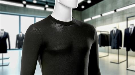 Premium Photo Sleek Black Sweater Displayed On A Mannequin