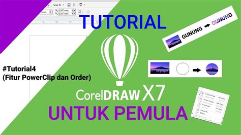 Belajar Corel Draw X Untuk Pemula Fitur Powerclip Order Youtube