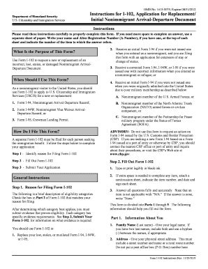 Fillable Online Ivsoi Instructions For I 102 Application For