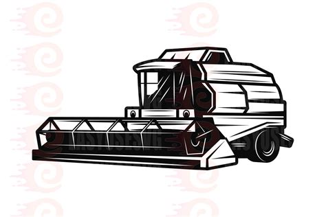 Combine Harvester Svg Farm Svg Combine Svg Harvester Svg Etsy