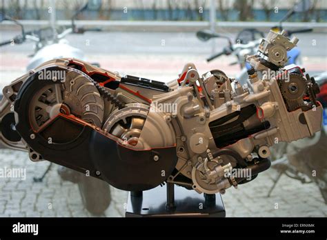 Motorcycle Engine Block Stock Photo Alamy