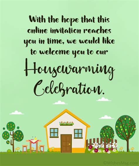 60+ Housewarming Invitation Messages and Wording - WishesMsg