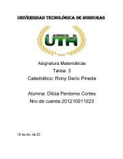 Tarea Tercer Parcial Pdf Universidad Tecnol Gica De Honduras