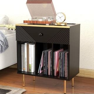 Record Storage Cabinet,Record Player Stand Turntable Stand With Record Storage - Bed Bath ...