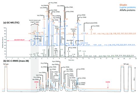 Gc Ms Total Ion Current Tic A And Irms Mass 28 B Traces Of