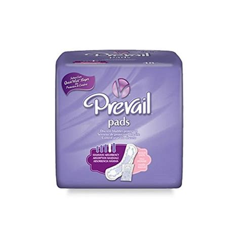 Prevail Bladder Control Pads Maximum Extended Coverage Absorbency 13 Inches Length Full Case