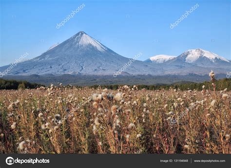 The volcano of Klyuchevskaya sopka. (4800 m) is the highest active ...