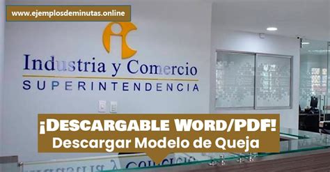 ᐉ Modelo De Queja Ante La Superintendencia De Industria Y Comercio 🥇