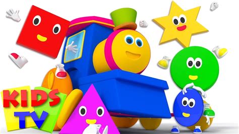 Five Little Shapes | Shapes Song | Learn Shapes | Baby Songs | Kids Tv Bob The Train Cartoons ...